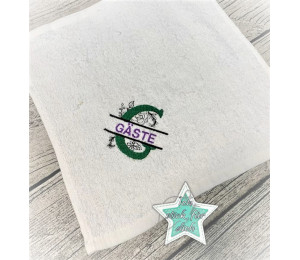 Stickdatei - Doodle Blumen Alphabet Monogram geteilt "G"